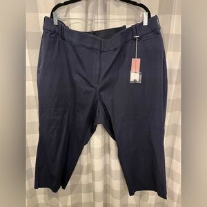 Lane Bryant The Allie Office Dress Pants Skinny Crop Size 28 Navy Blue